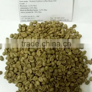 HIGH QUALITY WASHED ARABICA COFFEE BEANS SCREEN 16, SCREEN 18 thumbnail-1
