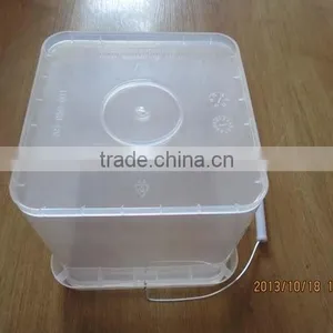 5 Liter Plastic Square Bucket Pail Food Grade 5L Bucket for Packing Paint Bucket thumbnail-1