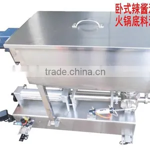 100L Volume Big Hopper With Mixer Chilli Sauce Filling Machine thumbnail-2
