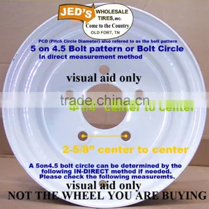 6x4 &6X4.5 Lawn Mower Steel Rims With DOT thumbnail-1