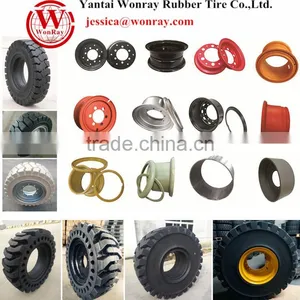 Forklift Solid Tire Ring Locking Split Rim 3.75-8 5.00-10 4.33-8 6.00-9 6.50-15 Etc. thumbnail-6