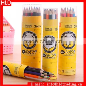 Factory Wholesale Anti Breaking Artist Quality 36 Colors Cardboard Tube Wood Colored Pencils Set thumbnail-1