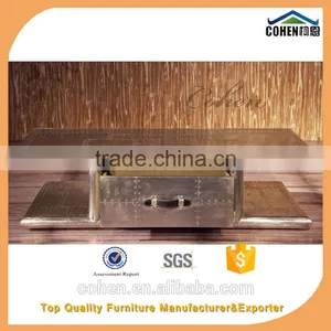 Modern Design High Cost-effective Aluminium Aviator Coffee Table Foshan Factory Direct Sale thumbnail-1