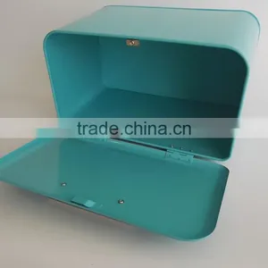 Metal Steel Retro Drop Drown Front Door Bread Bin Kitchen Food Storage Vintage Box thumbnail-2