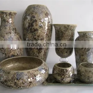 Set 8 Pieces Decorative Mosaic Glass Vase Wholesalers in Serie thumbnail-1