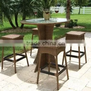 2016 Wicker Outdoor Patio Furniture Bar Drink Chairs and Table thumbnail-2