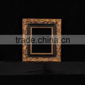 Antique Wooden Picture Frame With Beads thumbnail-1