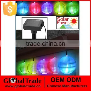 10 Mini Colorful Solar Powered Led Chinese Lantern String Light G0029 thumbnail-1