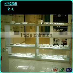 LED White Acrylic Plate Display Cases and Dish Display Fixture thumbnail-2