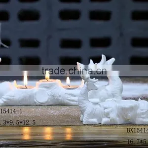 Ceramic White Deer Tea Light Porcelain Candle Holders Wholesale thumbnail-1