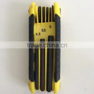 Factory Directly Evaporated Black Folding Type 8PC Allen Wrench Hex Key Hand Tool Set thumbnail-5