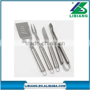 4pcs Stainless Steel Bbq Set With Apron/bbq Tool Set thumbnail-1