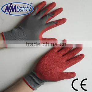 NMSAFETY 13g Knitted Hand Gloves Latex Coated Working Gloves for Women thumbnail-1