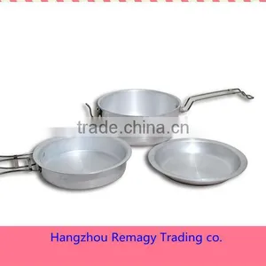 3pcs Aluminiumcamping Cookset/mess Kit /mess Tin /aluminum Lunch Box thumbnail-1