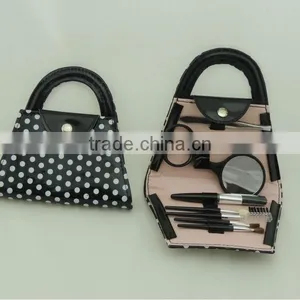PVC Case Manicure Set Makeup Brush Set With Mirror thumbnail-1