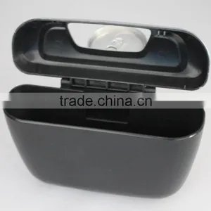 UNIVERSAL Mini Auto Car Trash Rubbish Can Garbage Can Dust Case Holder Box Black thumbnail-3
