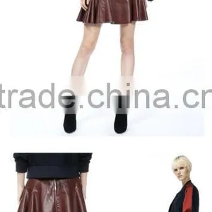 2013 New Design Genuine Leather Ladies Skirt thumbnail-1