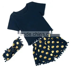 Toddler Summer Outfit Children Clothes Top and Shorts 3pcs Set thumbnail-1