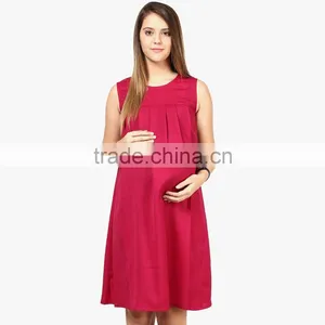 Factory Price Red Blank Sleeveless Chiffon Maternity Clothes Dresses thumbnail-1