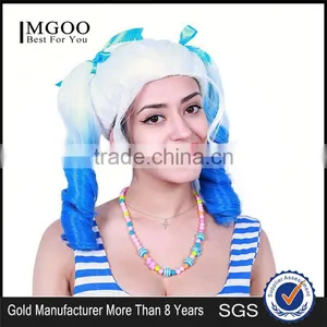 New Fashion Stylish Women Long Full Curly Cosplay Accessories Colorful Fantasy Women Party Halloween Wigs thumbnail-1