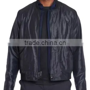 Winter Latest Fashion Plain Dyed Long Sleeve Leather Jacket thumbnail-1