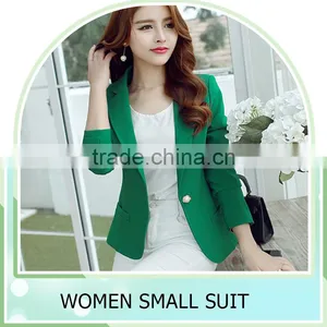 2016 Women Blazer Korean Version Cultivating Wild (green Yellow Black) Long-sleeved Small Suit Women Blazers And Jackets thumbnail-1