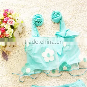 S31343W Fancy Flower Bikini Girls Photo Bathing Suit thumbnail-4