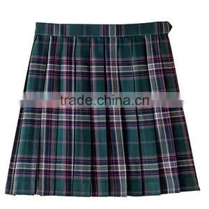 China Wholesales Skirts Short Plain Checked Girl School Uniform Skirt thumbnail-1
