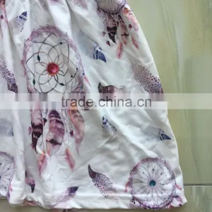 WY-672 Kids Printed Top Stock Milk Silk Top for Girls Pakistani Frocks Yiwu China Ruffle Clothes thumbnail-3