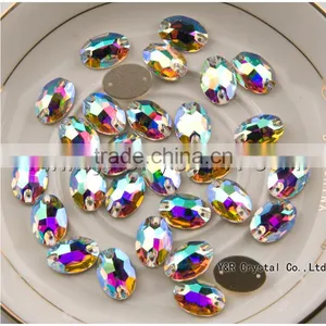 Shining Rhinestone Stone Button Sew on Crystal Beads for Wedding Dress thumbnail-2