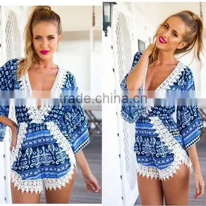 Onen Onen Hot Sale Sexy Pink Flower Pattern Backless High Quality Cheap V Collar Summer Dress thumbnail-1