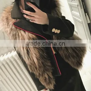 YRFUR YR725 Basic Style Raccoon Fur Gilet Women Hand Knit Fur Vest thumbnail-3