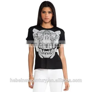 Bengal Tiger Bengal Tiger Printing Round Collar Short Sleeve Women T-Shirt New Fashion Dress thumbnail-1