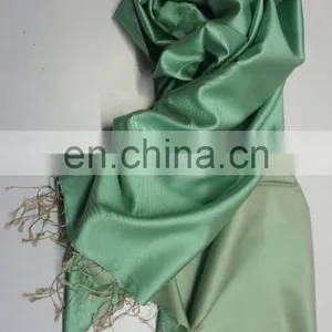 Silk Reversible Shawl, 100% Silk Stoles thumbnail-1