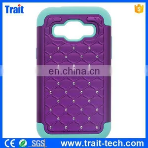 2015 Shenzhen Factory Diamond Silicone+ PC Back Case for Samsung Galaxy J1 J100 thumbnail-2