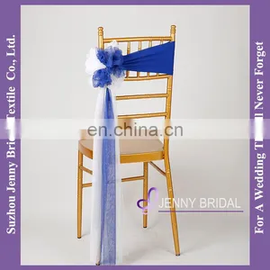 SH091AA Organza Ribbon Stretch Band Organza Chair Sash With Stretch Fabric Band thumbnail-5
