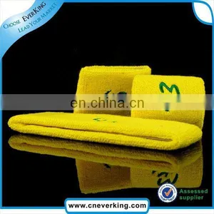 Custom Red Embroidery Terry Cotton Wristband Factory Wholesale thumbnail-4
