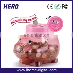 Digital Transparent Money Saving Jar Custom Coin Bank for Kids Made in China thumbnail-2