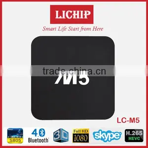 Smart Android 4.4 S805 1080p 3D Bluetooth 4.0 LC- M5 TV Box thumbnail-1