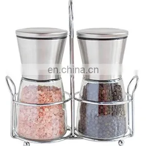 Kitchen Tool Salt and Pepper Grinder Set With Stand thumbnail-1