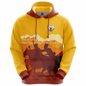 Yellow Custom Sublimation Hoodie of Soldier Pattern thumbnail-2