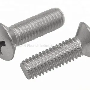 Metric Cross Recessed Screw , Phillips Raised Countersunk Head Machine Screw thumbnail-1
