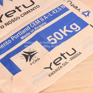 2 Ply Valve Kraft Paper Bag 20kg Tile Adhesive Bag Cement Tile Adhesive Putty Powder Concrete Sack thumbnail-5