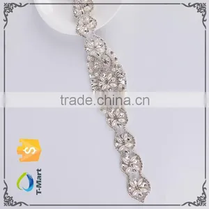Hot Sale Rhinestone Bridal Embroidery Applique thumbnail-6