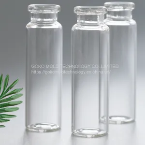 Scientific Research Laboratory Transparent Headspace Bottle Multi-gauge Glass Clamp Mouth Sampling Bottle With Gas and Liquid Chromatography Thread Flat Headspace Bottle thumbnail-2