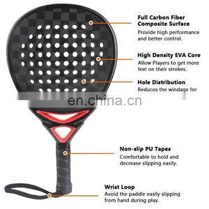 Arronax Custom Surface 3K/12K/18K Carbon Fiber Padel Tennis Rackets thumbnail-3