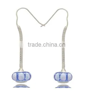 Murano Lampwork Glass Bead Earrings for Young Women thumbnail-3