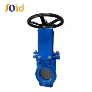 High Quality Ductile Iron Body PN16 DN50-DN1600 Slurry Knife Sluice Gate Valve thumbnail-1