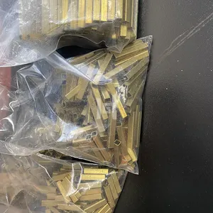 Customized Yellow Brass Square Tube Manufacturer's Decorative 7x1.5 7x2 Copper Pipes thumbnail-2