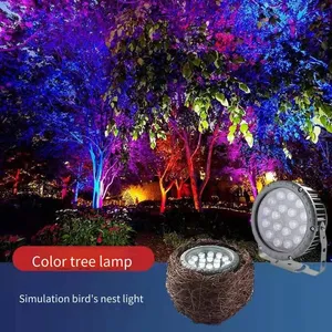 48w Artificial Tree Vine Bird's Nest Floodlight for Trees, Outdoor Birdcage Tree-hugging Landscape Lights for Garden Greening thumbnail-3